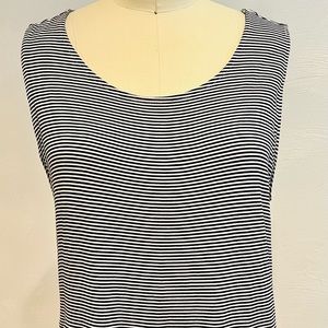 Striped peplum tank top